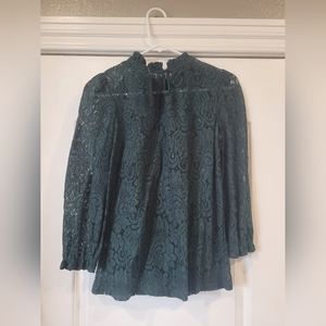 Emerald Green Lace Shirt